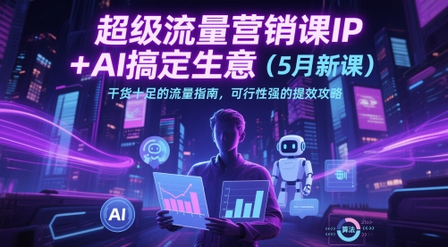 超级流量营销课IP+AI搞定生意（5月新课）干货十足的流量指南-AI创作学习-提示词应用-短视频玩法AI智创工坊