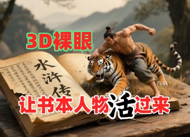 利用AI制作：书本人物裸眼3D视频，保姆级教程-AI创作学习-提示词应用-短视频玩法AI智创工坊