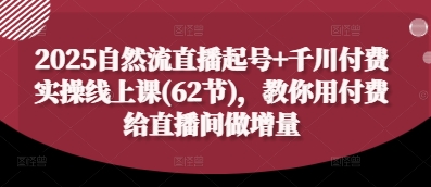 2025自然流直播起号+千川付费实操线上课(62节)，教你用付费给直播间做增量-AI创作学习-提示词应用-短视频玩法AI智创工坊