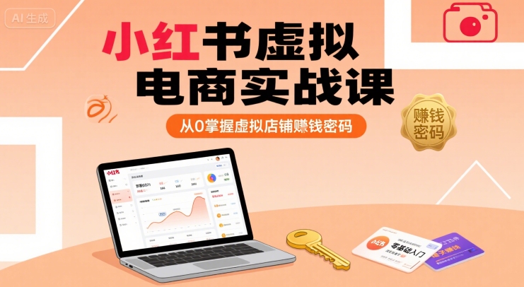 小红书虚拟电商实战课，从0掌握虚拟店铺賺钱密码【附全套文档】-AI创作学习-提示词应用-短视频玩法AI智创工坊