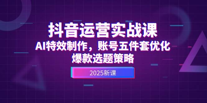 高姐：AI+抖音运营实战课，AI特效制作，账号五件套优化，爆款选题策略-AI创作学习-提示词应用-短视频玩法AI智创工坊