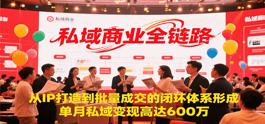 私域商业全链路：从IP打造到批量成交的闭环体系形成，单月私域变现600万-AI创作学习-提示词应用-短视频玩法AI智创工坊