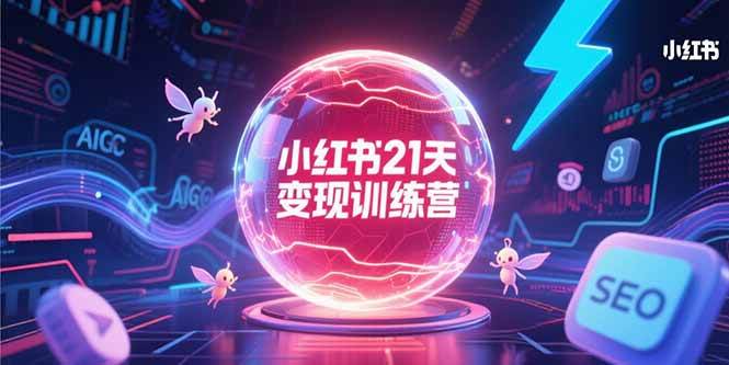 小红书21天变现训练营，AIGC工具高效应用，SEO优化核心技巧-AI创作学习-提示词应用-短视频玩法AI智创工坊