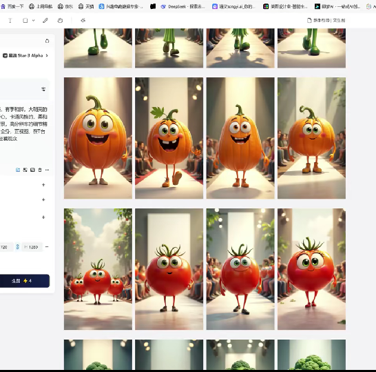 利用AI制作3D卡通水果走秀视频-AI创作学习-提示词应用-短视频玩法AI智创工坊