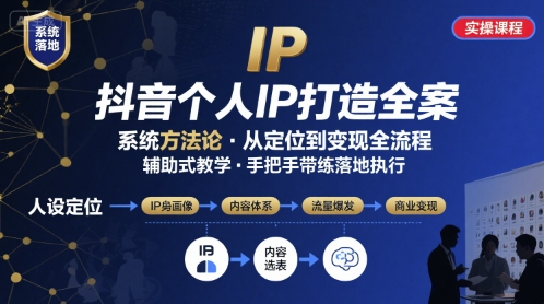 个人IP：系统落地实操大课，实操课程，辅助落地-AI创作学习-提示词应用-短视频玩法AI智创工坊